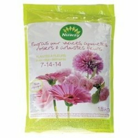 MARQUES NUWAY BRANDS Nuway Flower Fertilizer, 1.8 kg, Granular, 7-14-14 N-P-K Ratio E00104